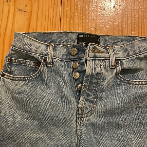 ASOS design 90s straight jean vintage lightwash size 24 100% cotton rigid denim - Picture 3 of 6
